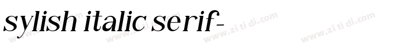 sylish italic serif字体转换